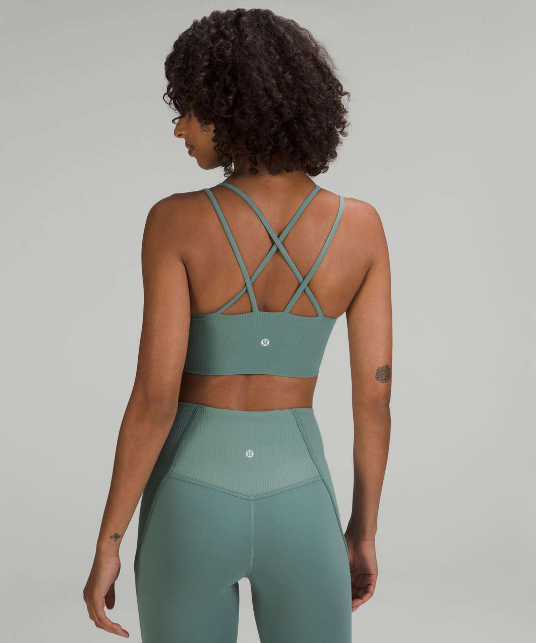 Lululemon Like a Cloud Ribbed Longline Bra *Light Support, B/C Cup - Tidewater Teal