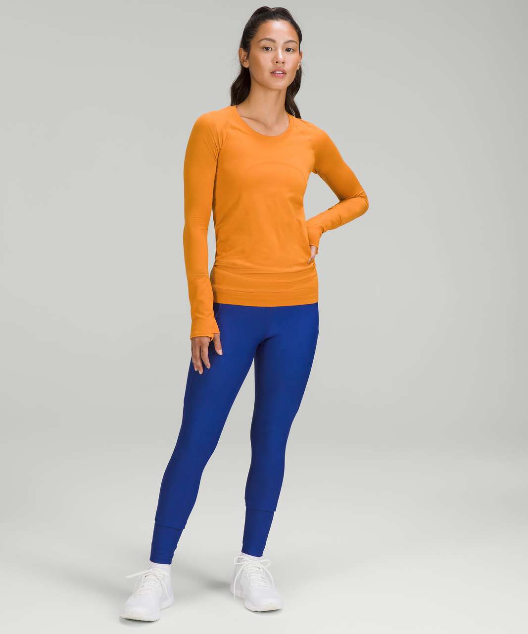 Lululemon Swiftly Tech Long Sleeve Shirt 2.0 - Autumn Orange / Autumn Orange