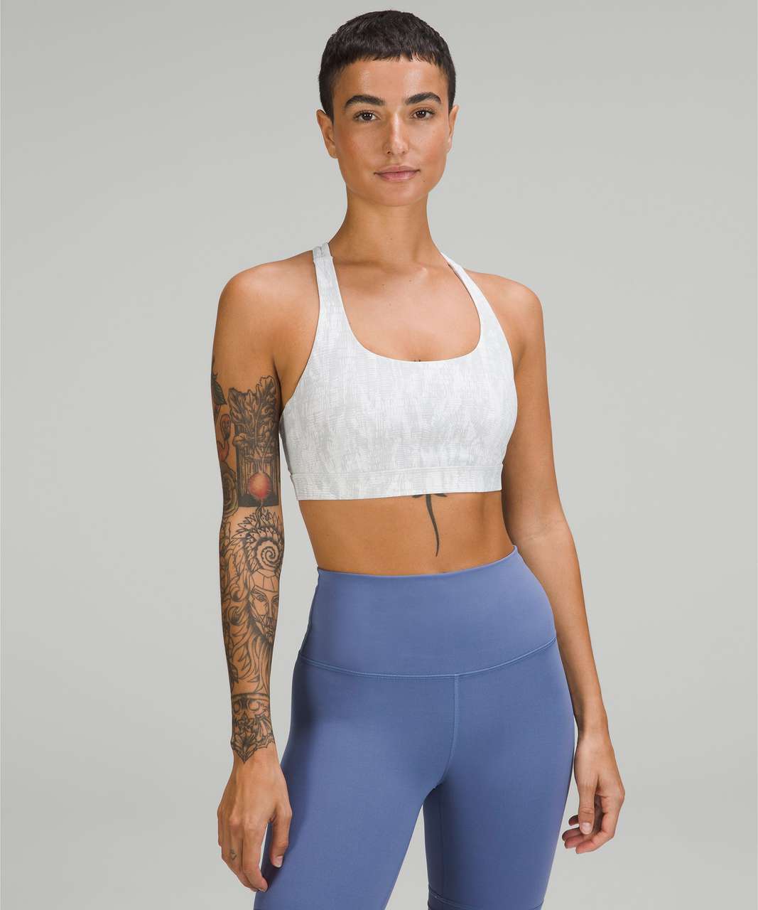 Lululemon Energy Bra High Neck Long Line Shibori *Medium Support B-D - Dual  Shibori White Grapefruit Florid Orange - lulu fanatics