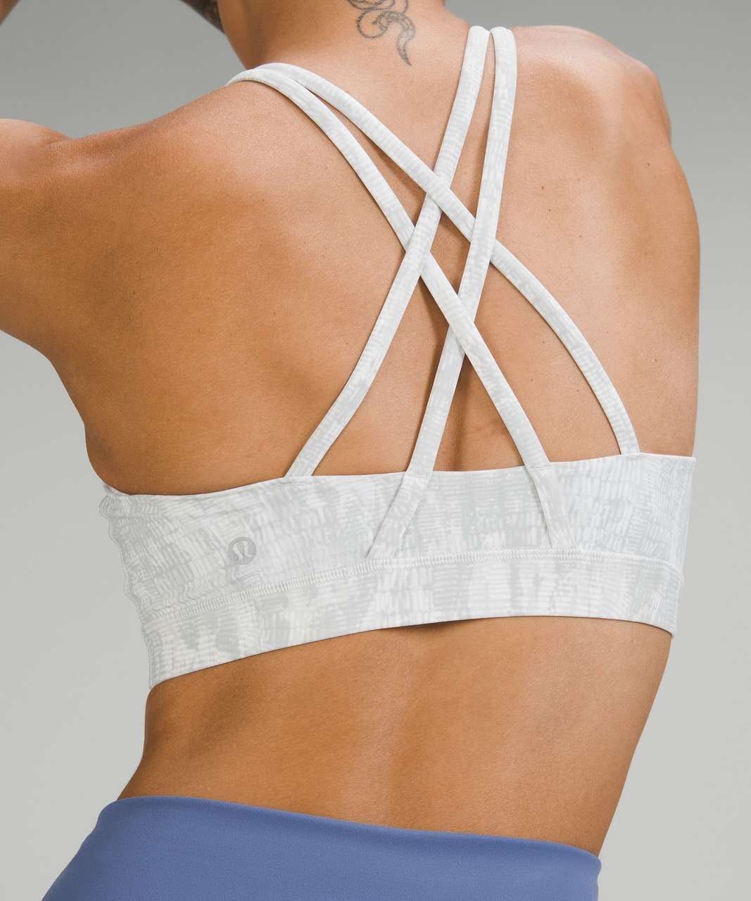 Lululemon Energy Bra *Medium Support, B–D Cups - Lino Slide White Multi