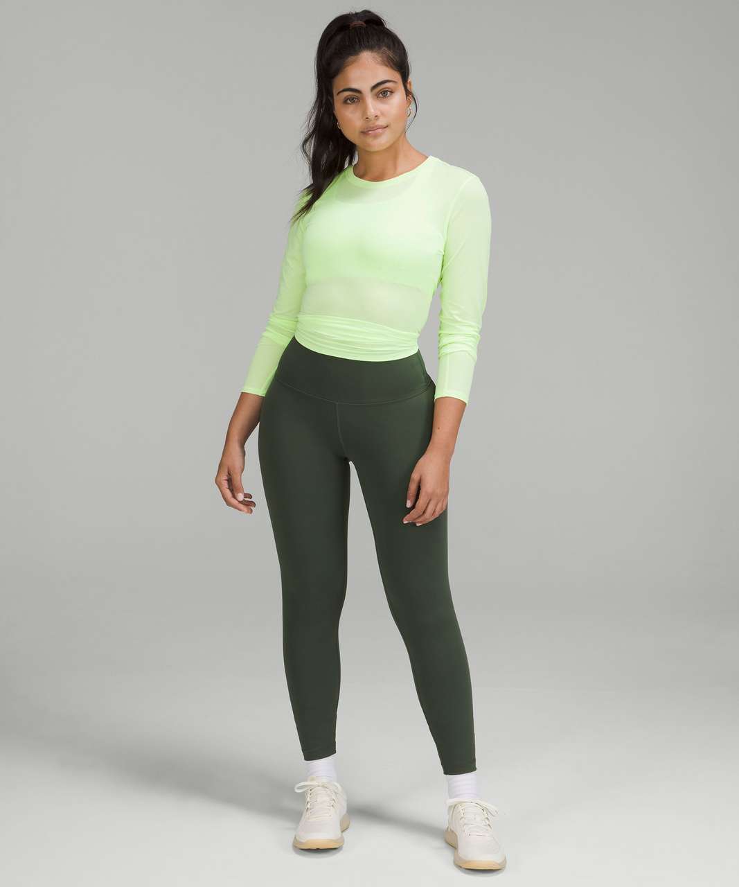 Lululemon Wunder Train Contour Fit High-Rise Tight 28 - Kelly Green - lulu  fanatics