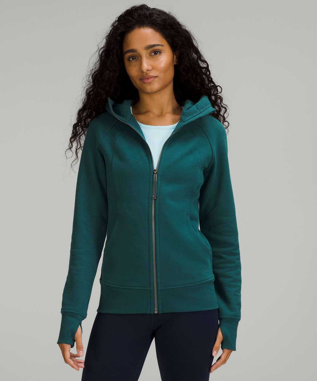 Lululemon Scuba Full-Zip Hoodie - Green Jasper