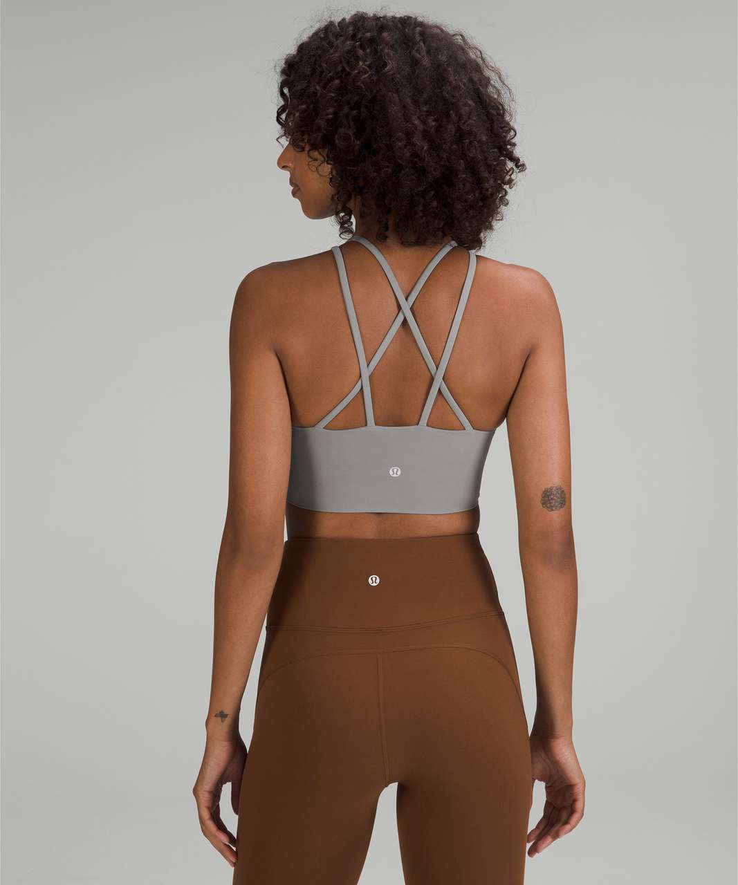 Lululemon Like a Cloud High-Neck Longline Bra *Light Support, B/C Cup -  Gull Grey - lulu fanatics