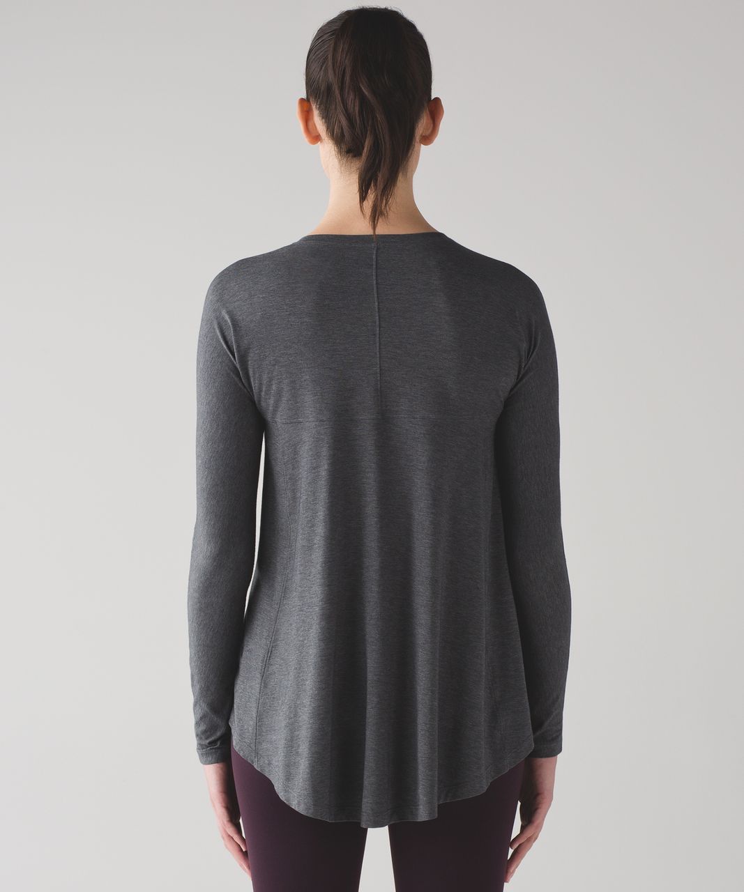 Lululemon women’s size 6 black long sleeve swing shirt high low