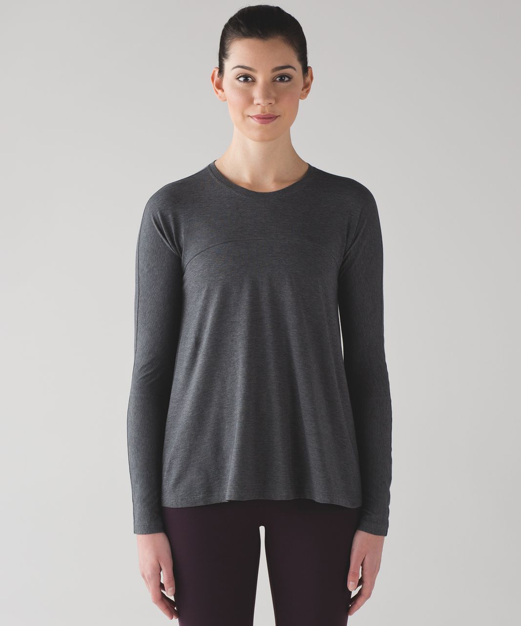 Lululemon Acadia Long Sleeve - Heathered Pitch Grey - lulu fanatics