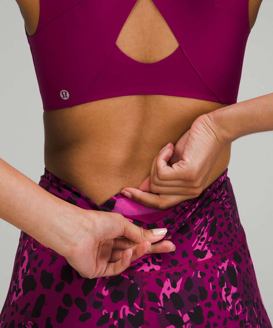 Lululemon Base Pace High-Rise Crop 23 - Cheetah Camo Magenta