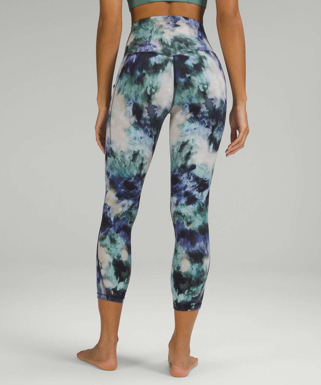 Lululemon Align High-Rise Crop 23 - Diamond Dye Seashell Smoky Topaz Graphite  Grey - lulu fanatics