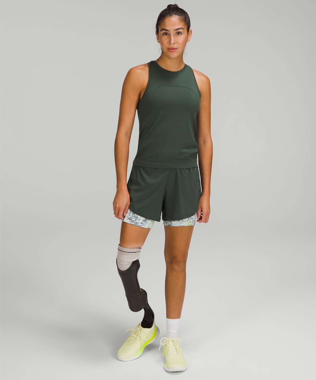 Lululemon Swiftly Tech High-Neck Tank Top 2.0 *Race Length - Smoked Spruce / Smoked Spruce