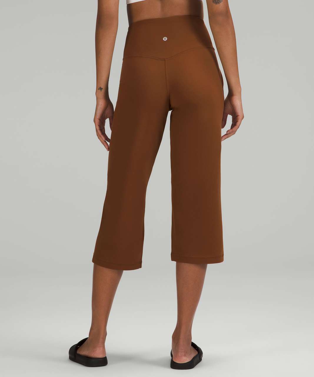 Lululemon Align High-Rise Wide Leg Crop 23 - Roasted Brown - lulu fanatics