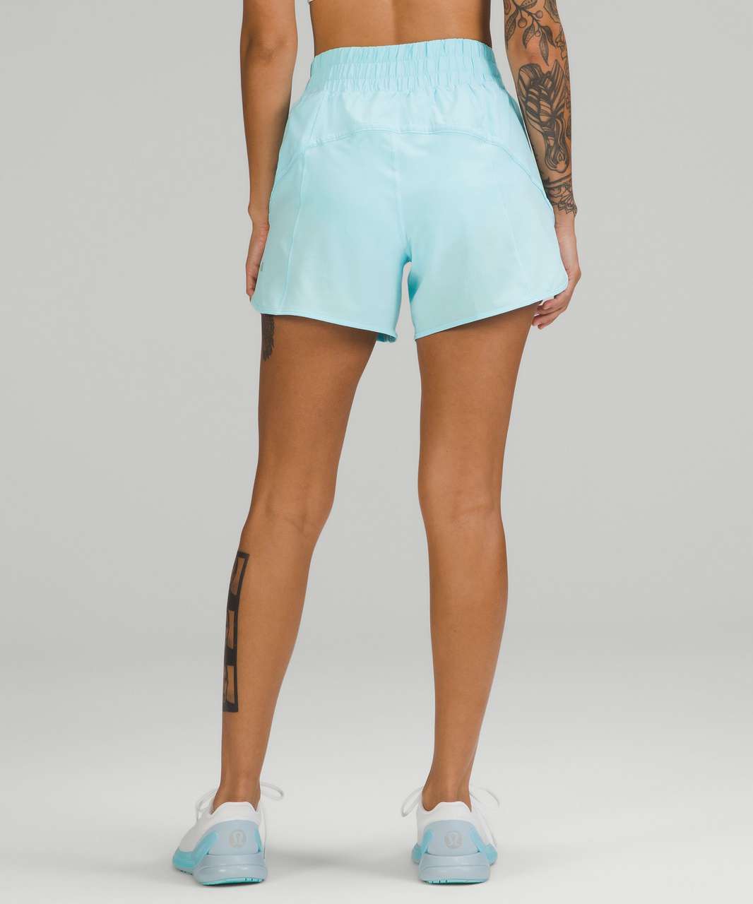 Lululemon Track That High-Rise Lined Short 5 - Icing Blue - lulu fanatics