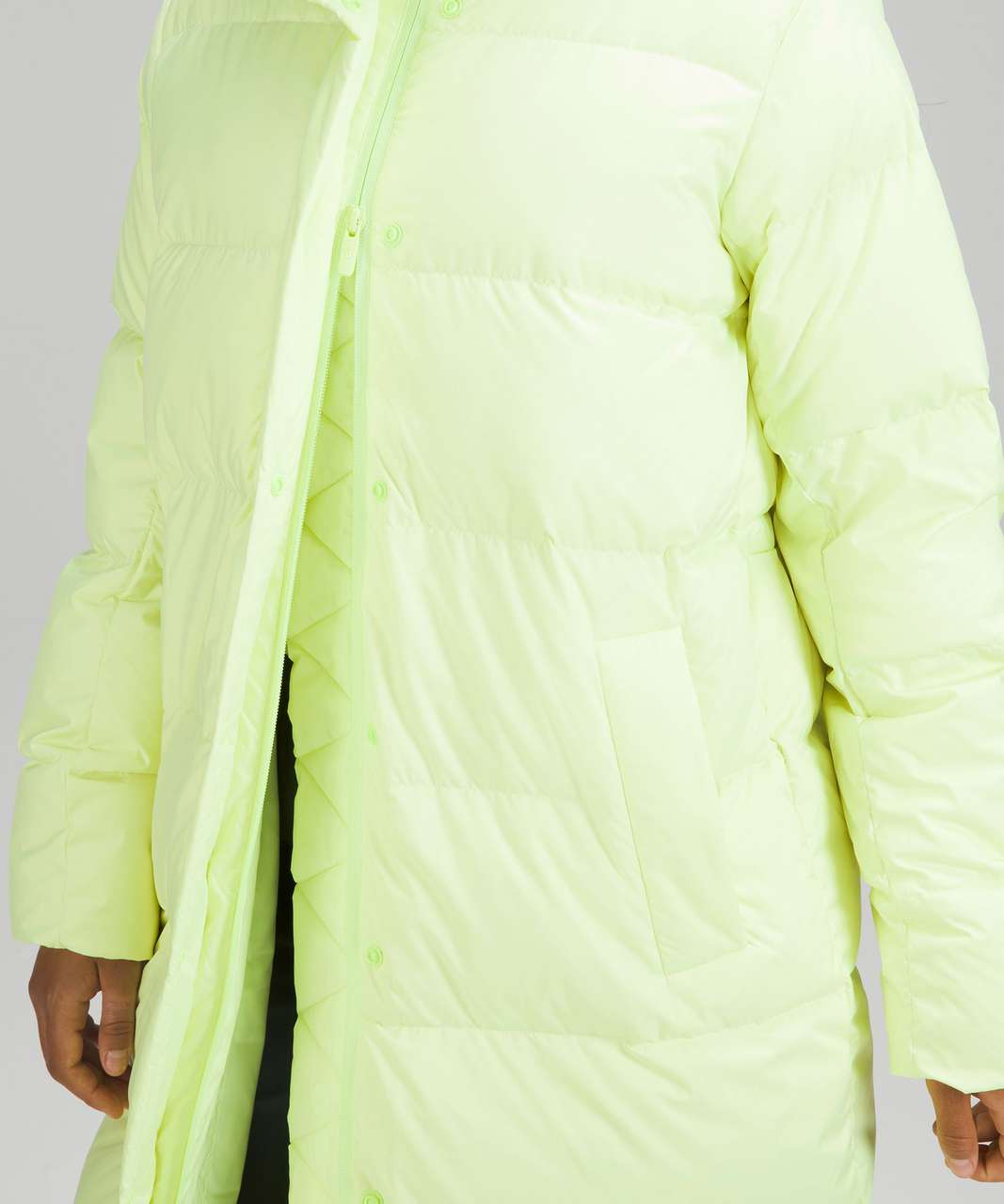 Sz 10 NWT Lululemon Wunder Puff Jacket Faded Zap Green Yellow 600 Down  Puffer