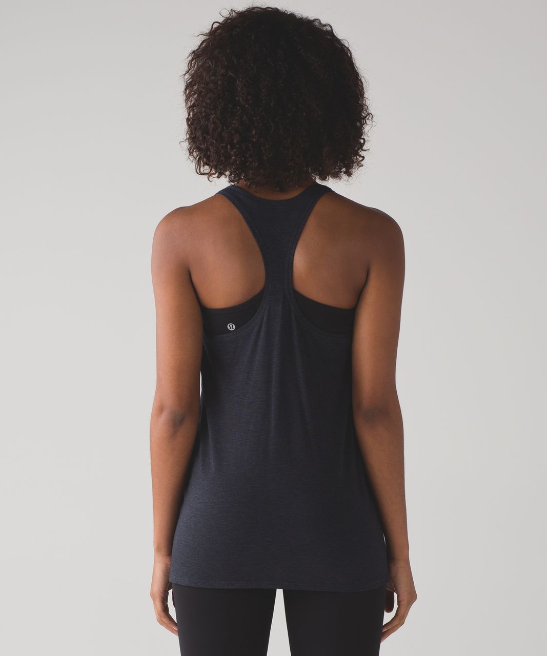 Lululemon Yogi Racerback IV - Mini Stripe Heathered Inkwell Black