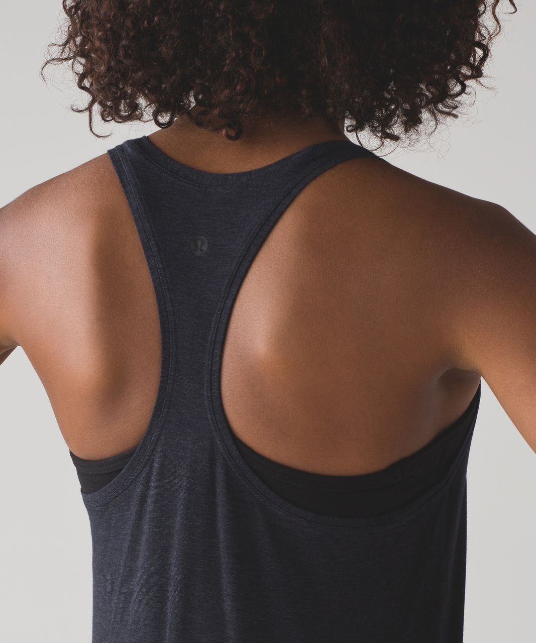 Lululemon Yogi Racerback IV - Mini Stripe Heathered Inkwell Black