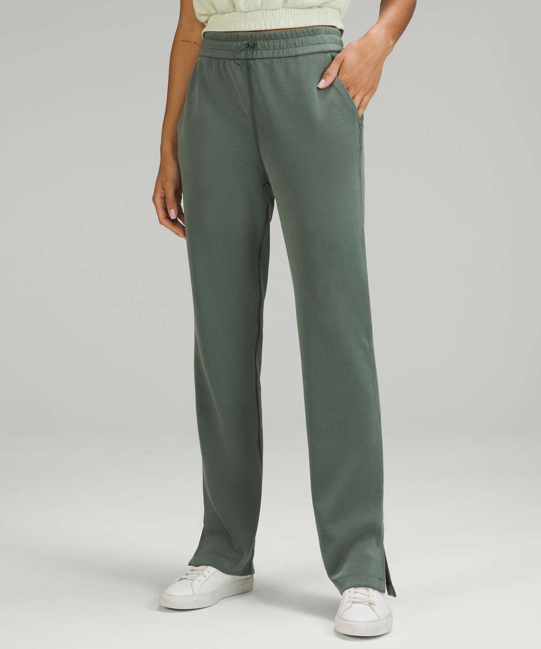 Brushed Softstreme Split-Hem High-Rise Pant