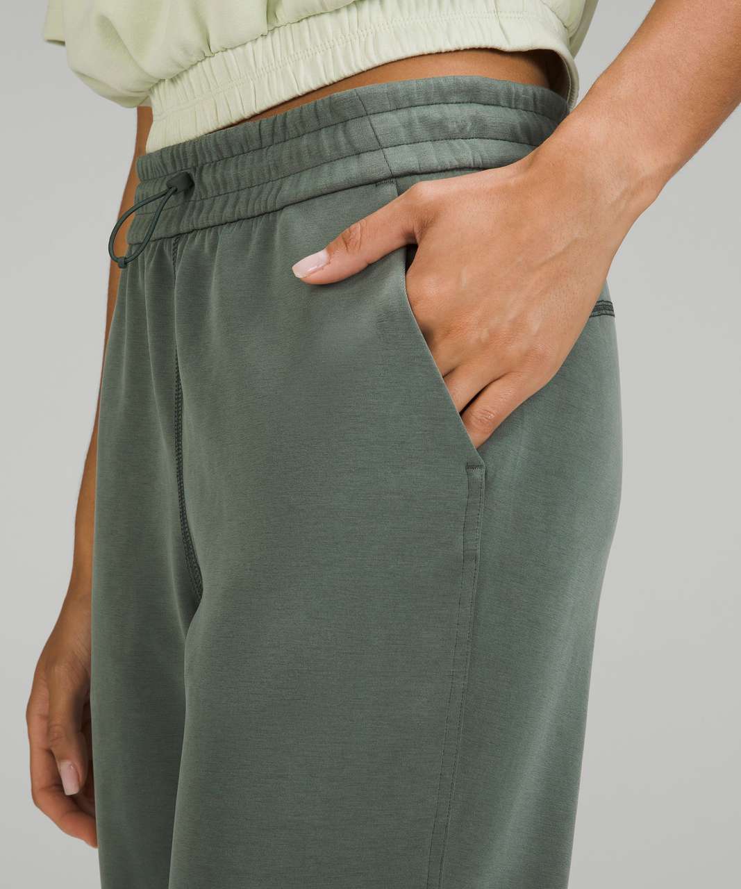 Lululemon Brushed Softstreme Split-Hem High-Rise Pant - Smoked Spruce -  lulu fanatics