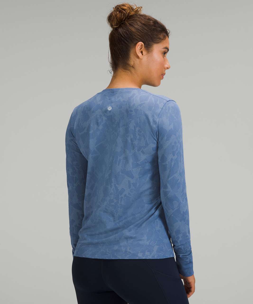 Lululemon Swiftly Relaxed-Fit Long Sleeve Linen lulu Shirt Drop Mosaic - Multiply - Blue / fanatics Water