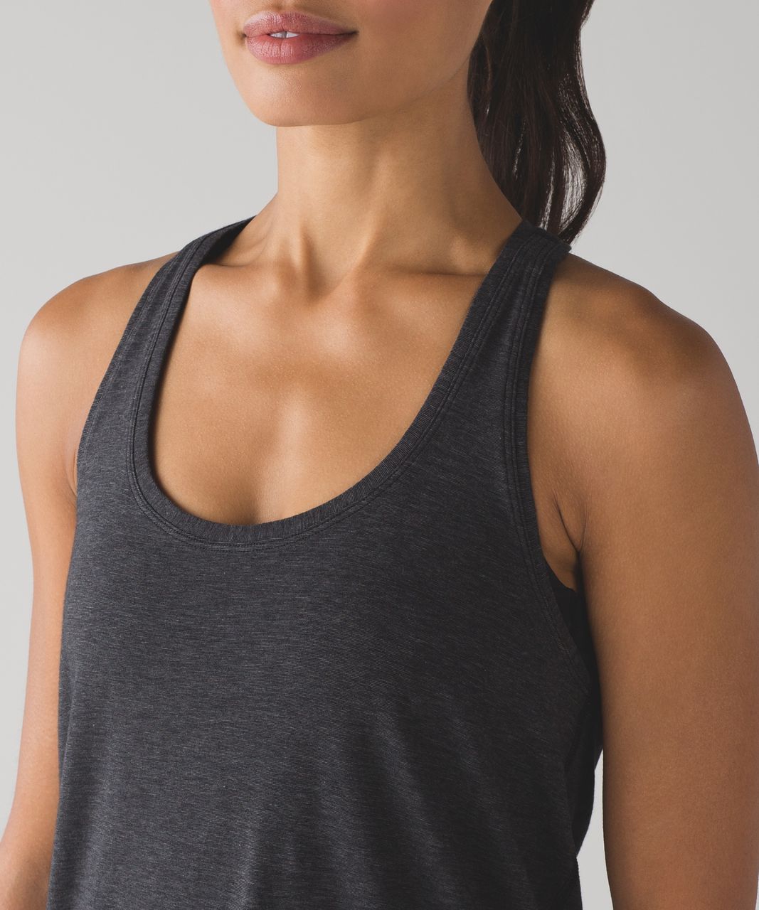 Lululemon Yogi Racerback IV - Mini Stripe Heathered Pitch Grey Black