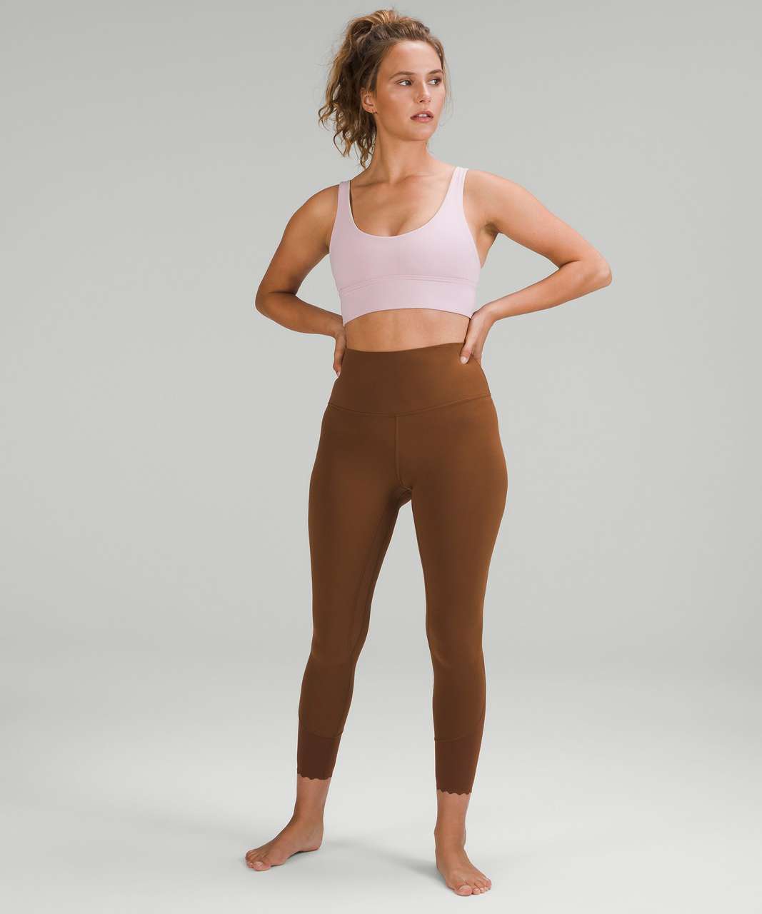 Lululemon Align Scalloped Hem High-Rise Pant 25" - Roasted Brown