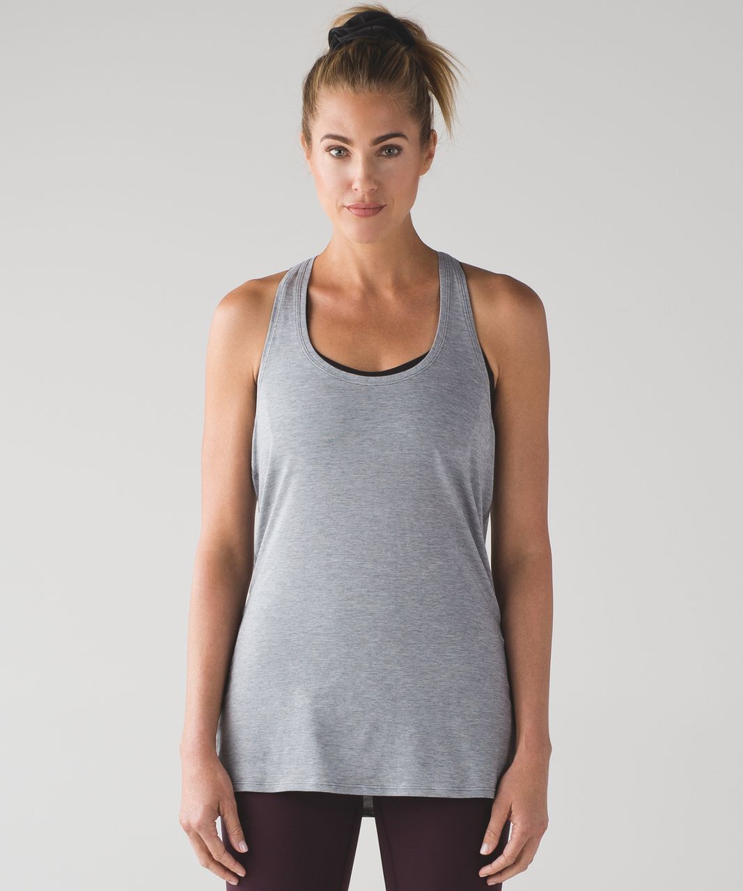 Lululemon Yogi Racerback IV - Mini Stripe Heathered Arctic Grey White