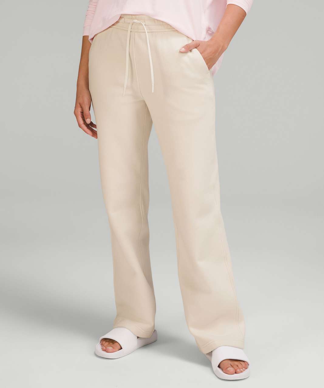 Lululemon Loungeful Straight Leg Pant - White Opal - lulu fanatics