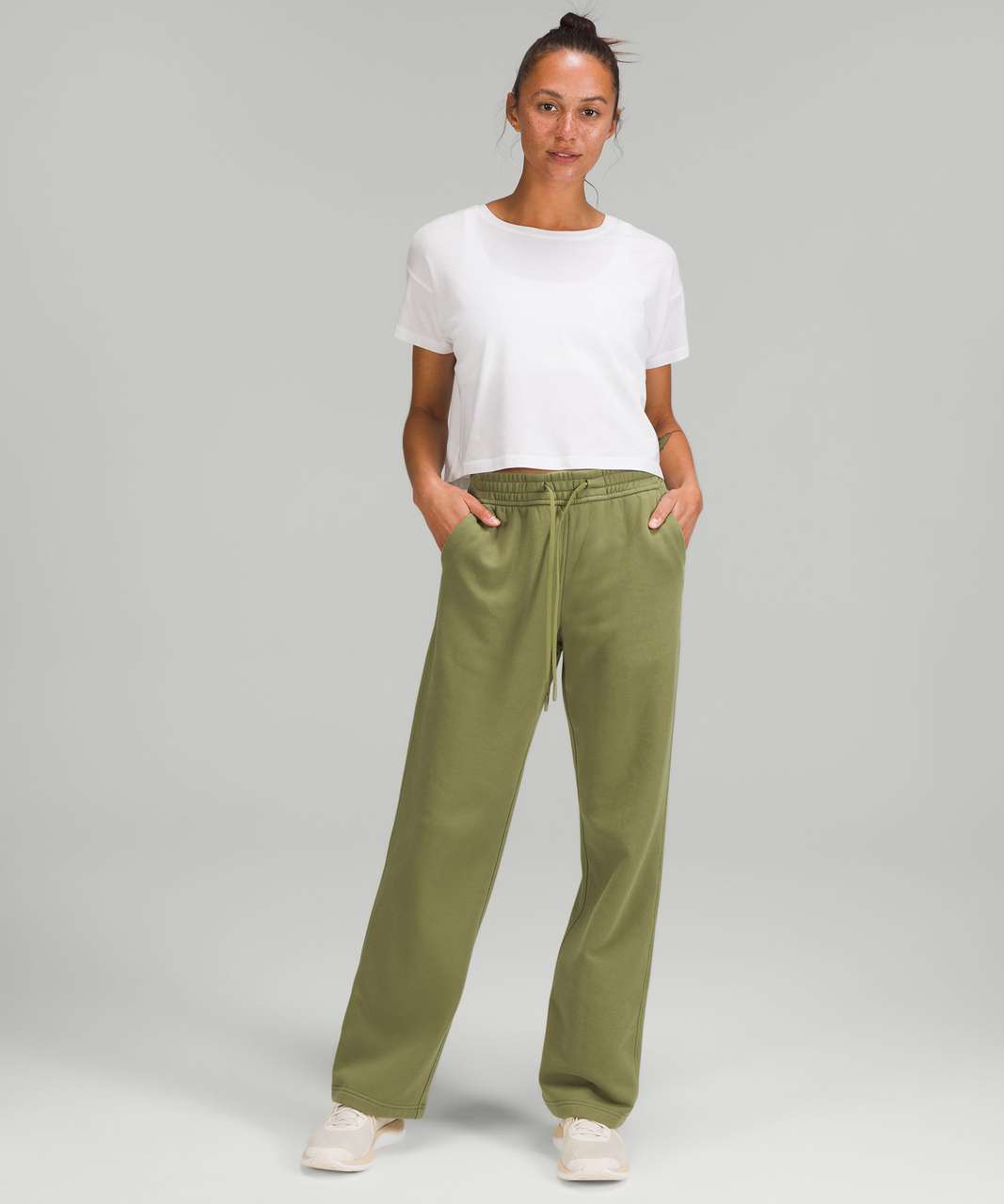 Lululemon Loungeful Straight Leg Pant - Bronze Green - lulu fanatics