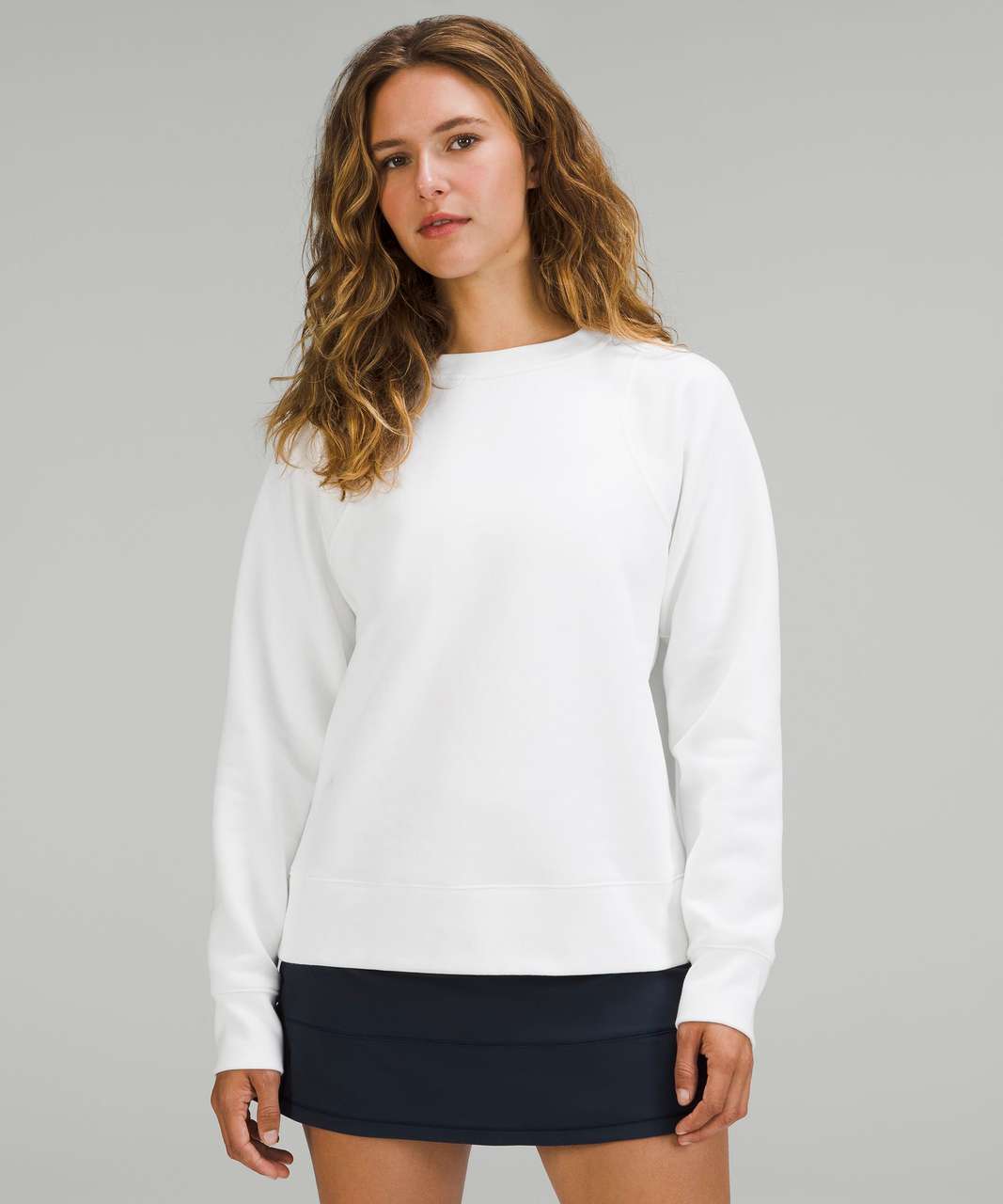 Lululemon Loungeful Crewneck Pullover - White - lulu fanatics