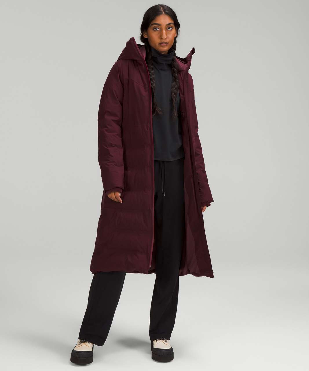 Lululemon Sleet Street Long Jacket - Cassis