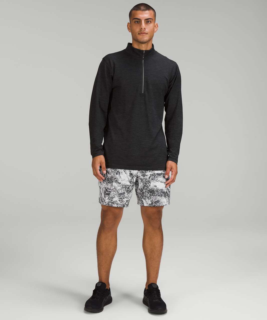 Lululemon Pace Breaker Reflective Linerless Short 7" - Take Flight Grey Silver Reflective Multi