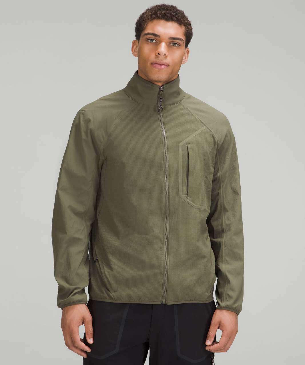 Lululemon Fleece Hiking Zip Up - Medium Olive