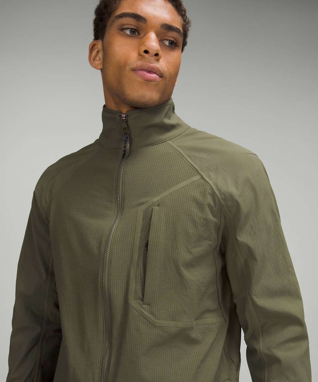 Lululemon Fleece Hiking Zip Up - Medium Olive