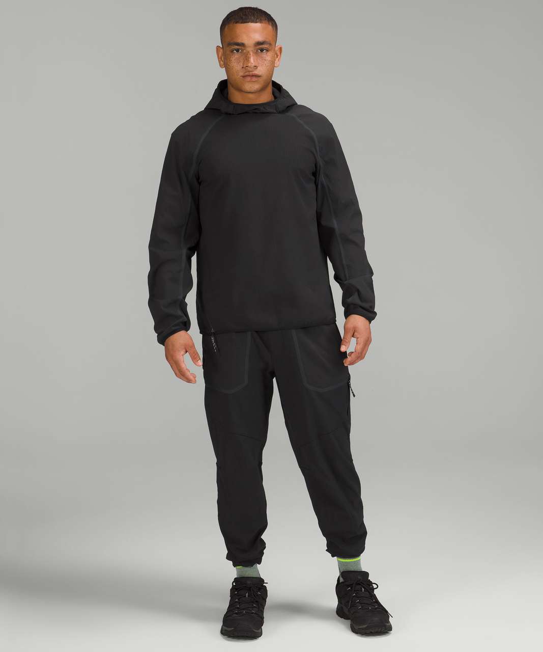 Lululemon Fleece Hiking Zip Up - Black - lulu fanatics