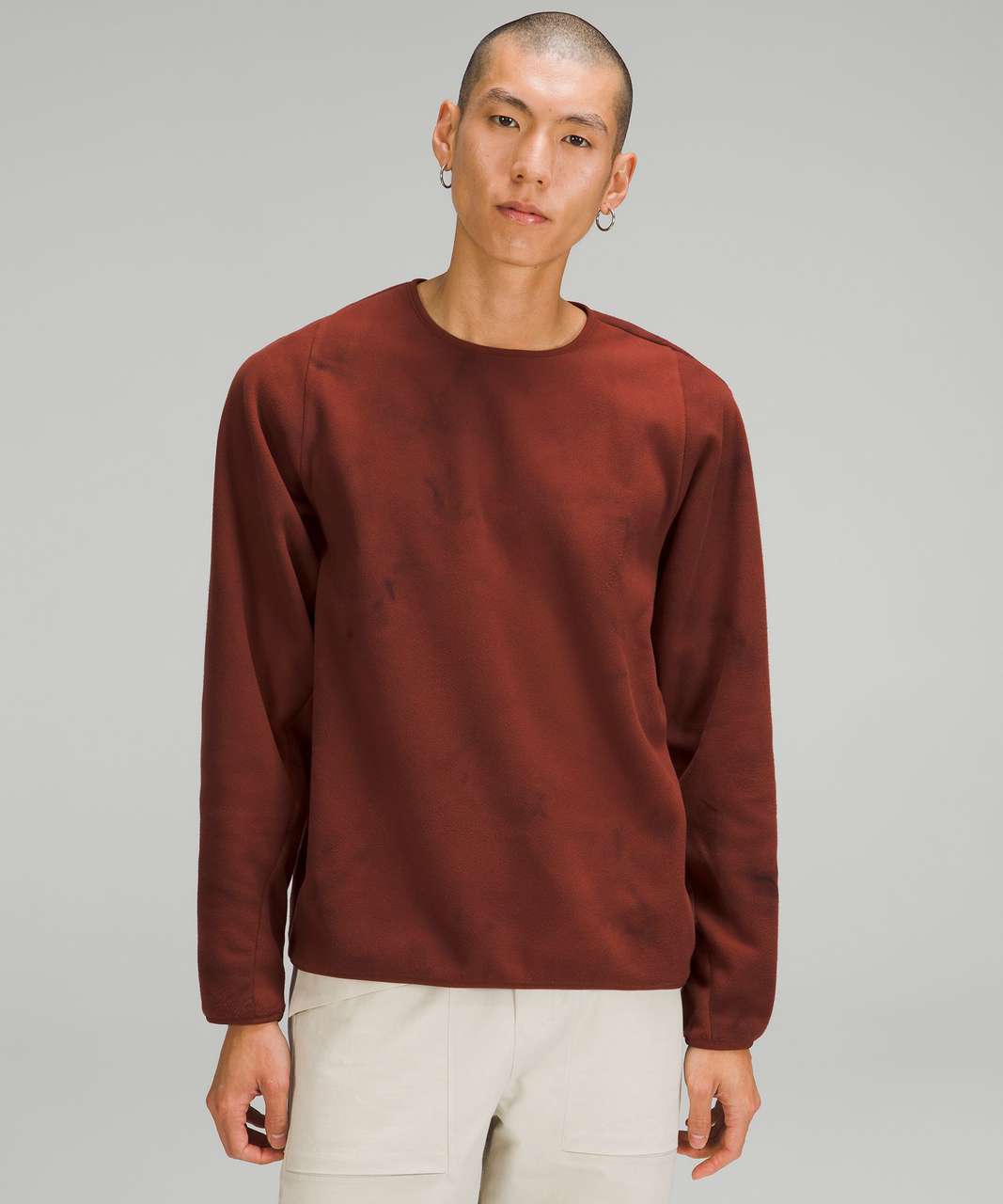 Lululemon lululemon lab Fleece Crew Pullover - Diamond Dye Date Brown Pelt