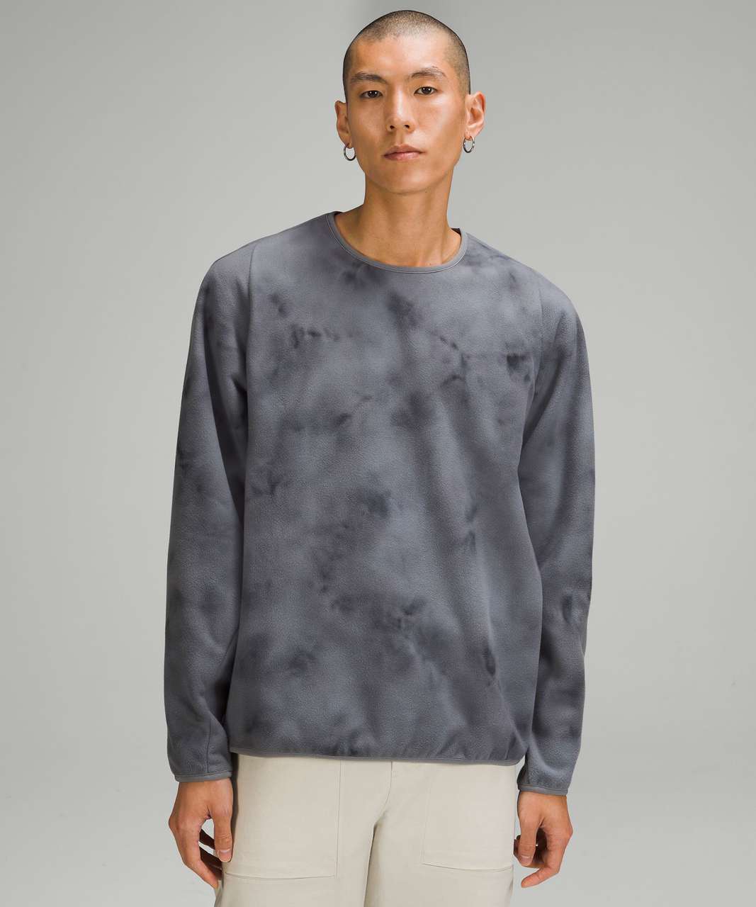 Lululemon lab Fleece Crew Pullover - Diamond Dye Asphalt Grey Graphite ...