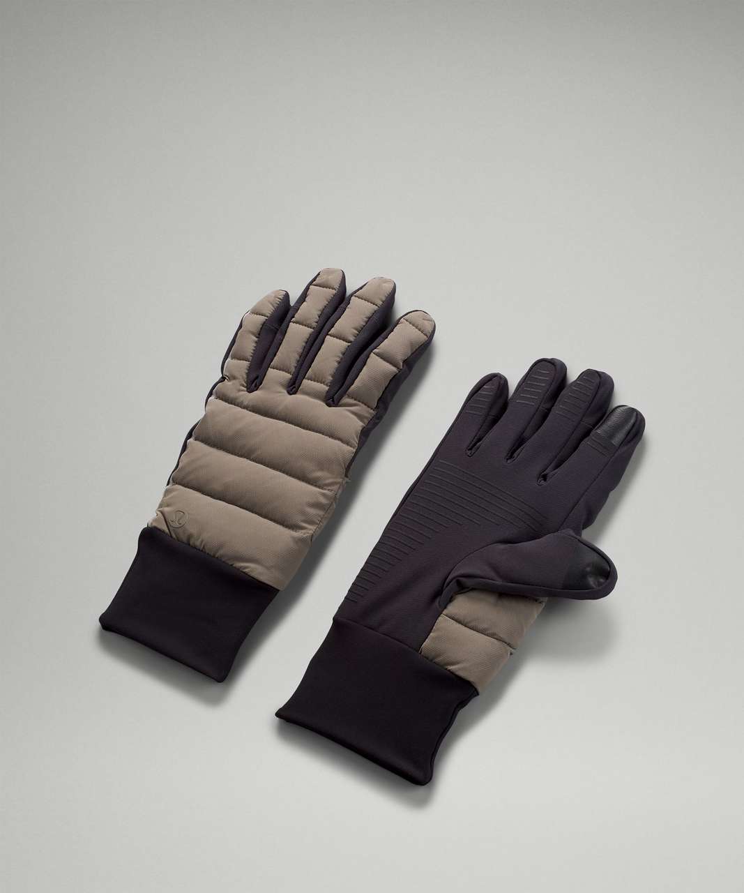 LULULEMON MENS COLD PURSUIT KNIT GLOVES, HEATHERED CORE MEDIUM