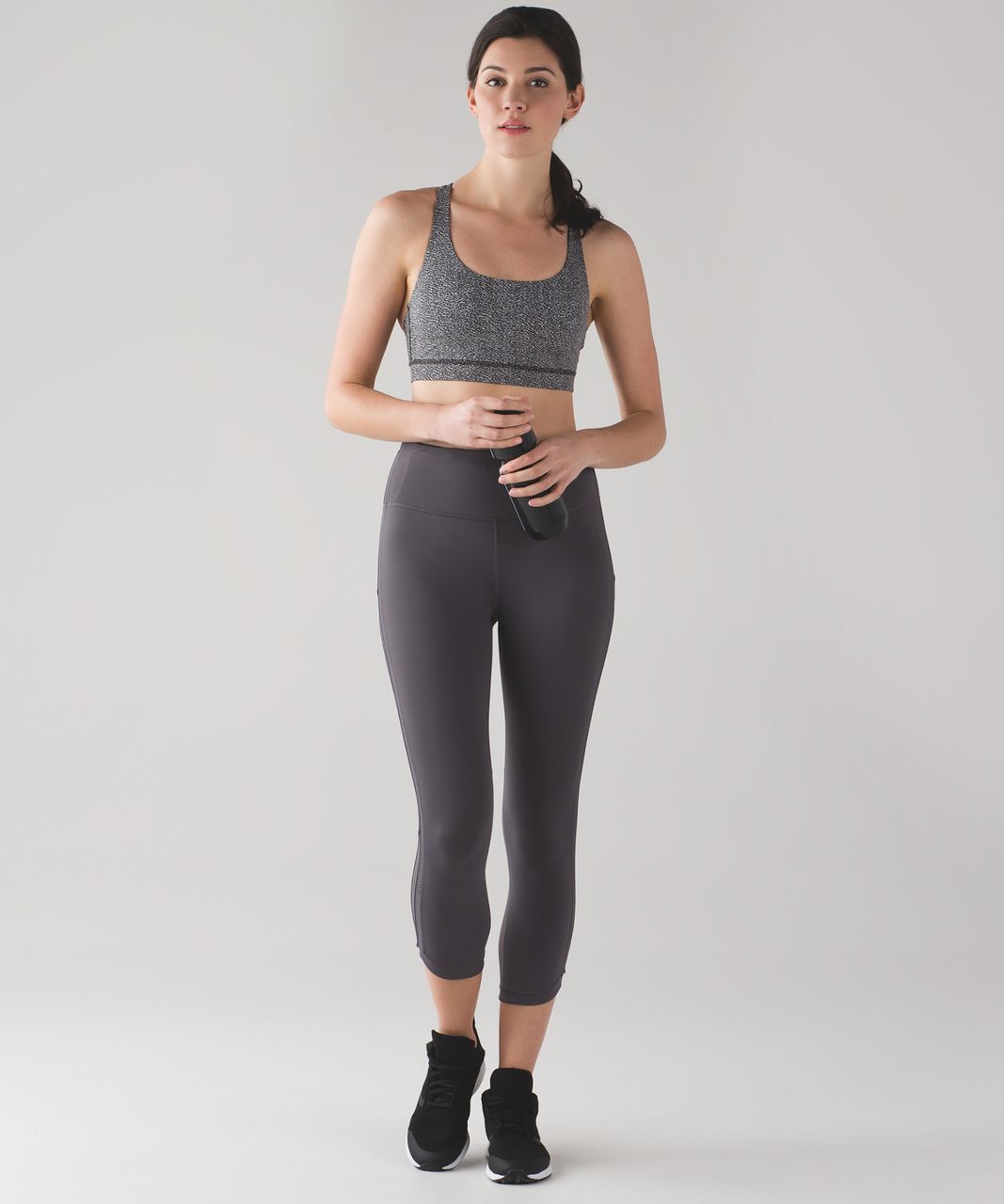 Lululemon Energy Bra - Power Luxtreme Ripple Jacquard Black White