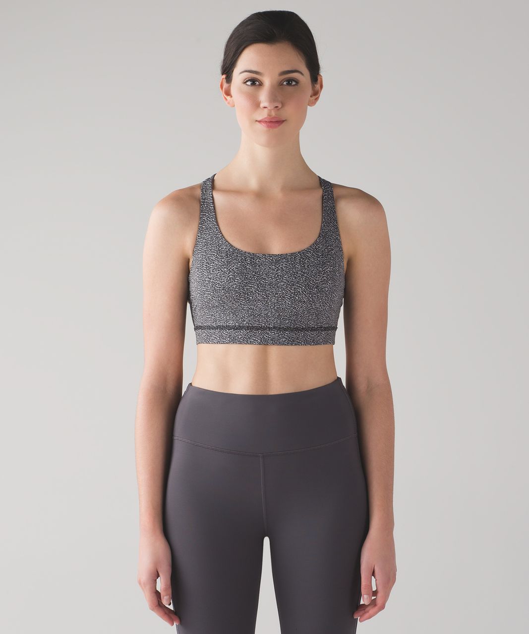 Lululemon Both Ways Bra - Mini Warp White Black / Black - lulu fanatics