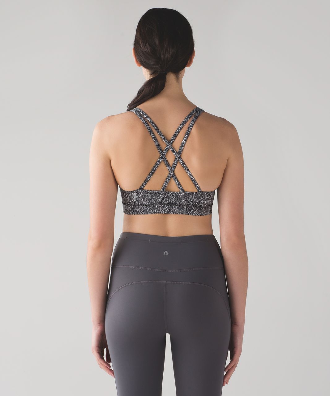 Lululemon Energy Bra - Power Luxtreme Ripple Jacquard Black White