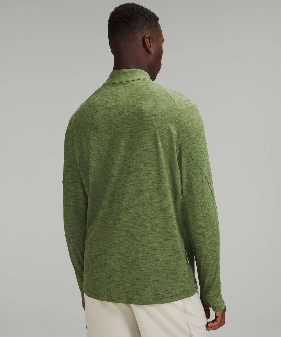 Lululemon Surge Warm Half-zip In Tri Colour Rulu Willow Green