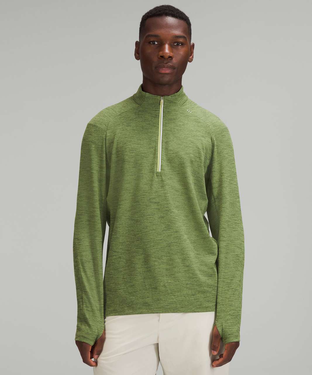 Lululemon Surge Warm Full-zip In Tri Colour Rulu Willow Green Lemon Vibe