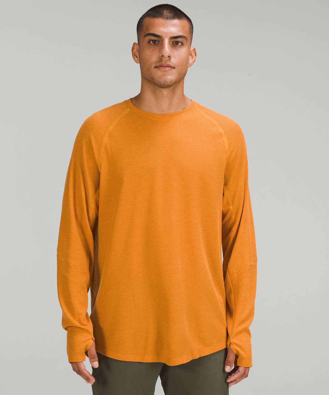 Lululemon Ventilated Hiking Long Sleeve Shirt - Autumn Orange