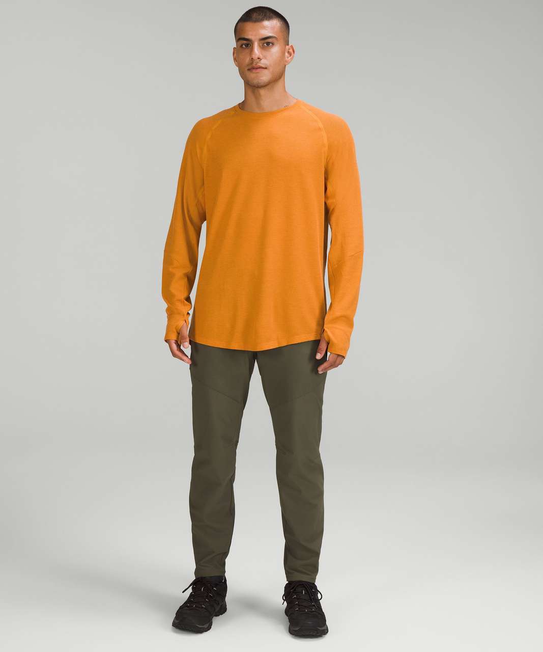 Lululemon Ventilated Hiking Long Sleeve Shirt - Autumn Orange