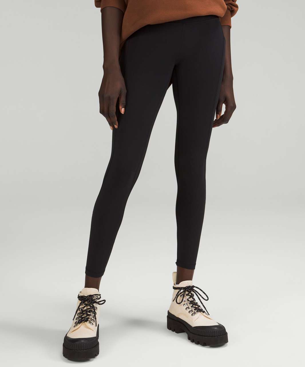 Lululemon size 6 black satin ruched leggings - Athletic apparel