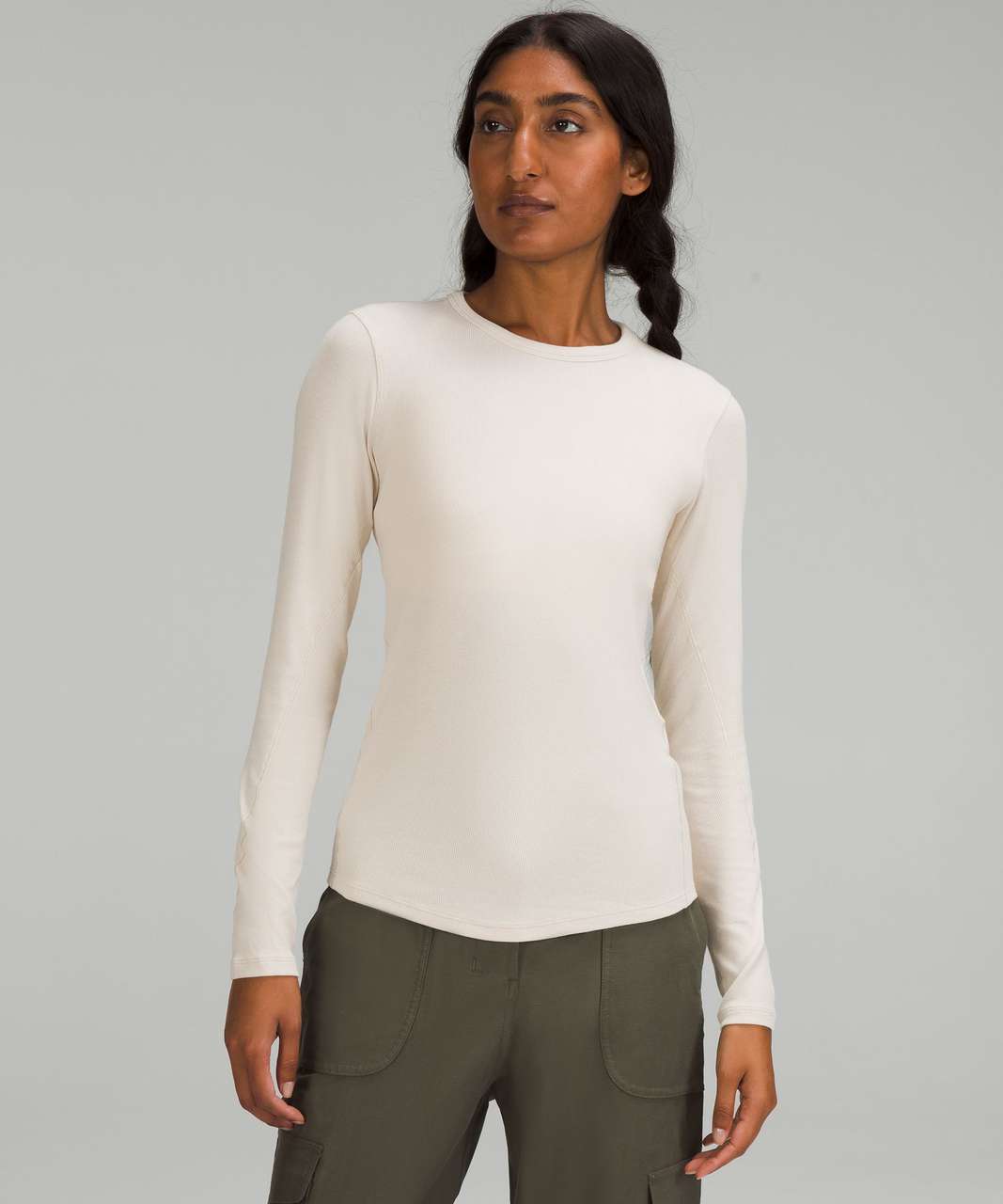 Lululemon Hold Tight Long Sleeve Shirt - Natural Ivory - lulu fanatics