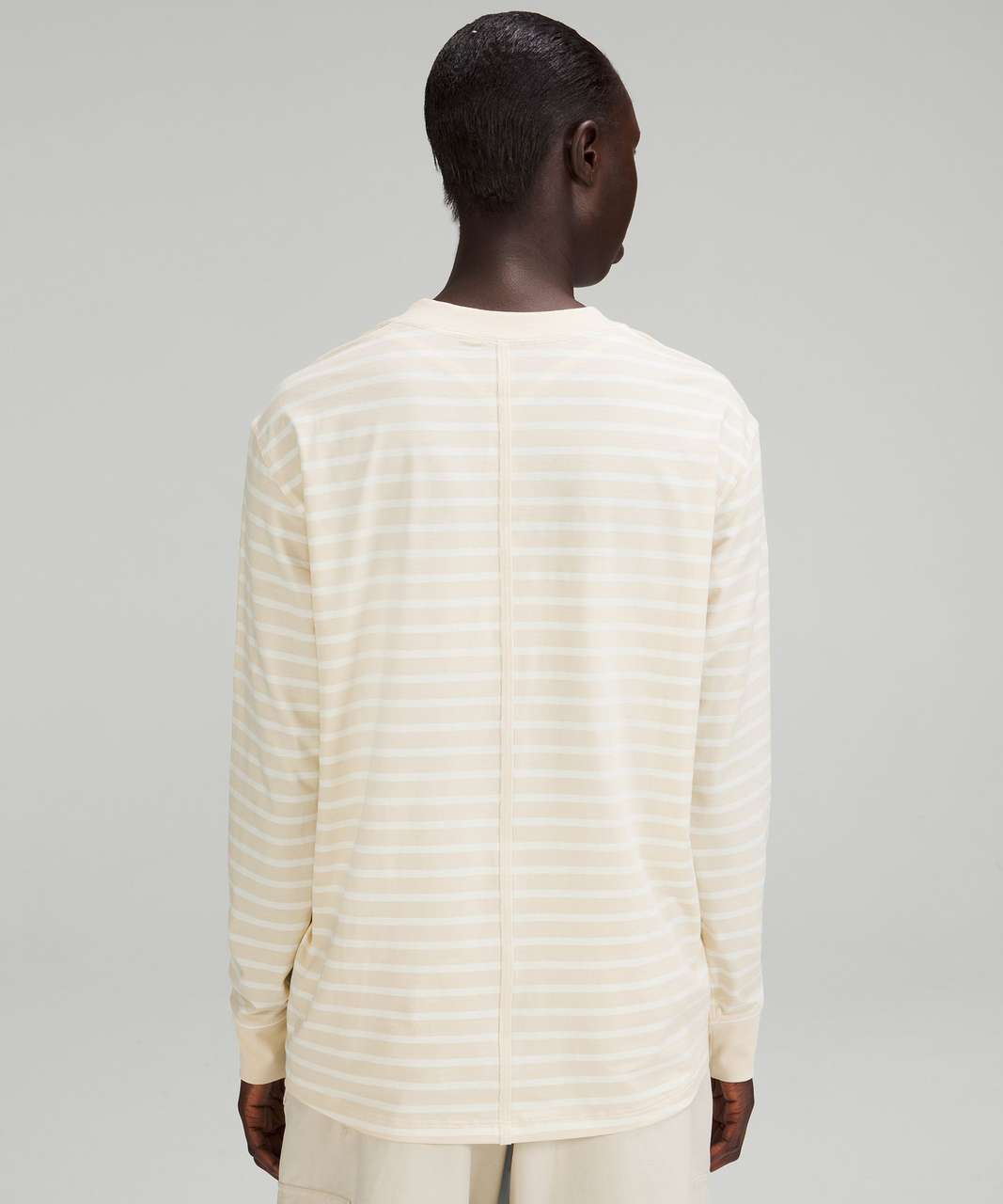 Lululemon All Yours Cotton Long Sleeve Shirt - Yachtie Stripe Pale Linen Lemon Sorbet