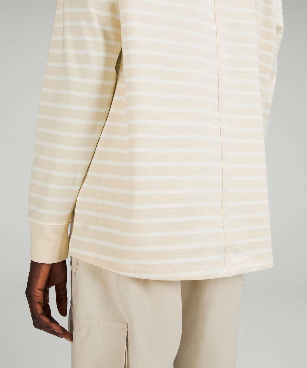 Lululemon All Yours Cotton Long Sleeve Shirt - Yachtie Stripe Pale Linen Lemon Sorbet