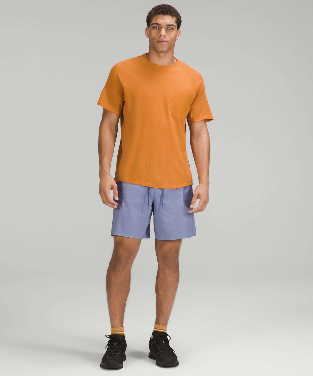 Lululemon Ventilated Hiking Short Sleeve Shirt - Autumn Orange