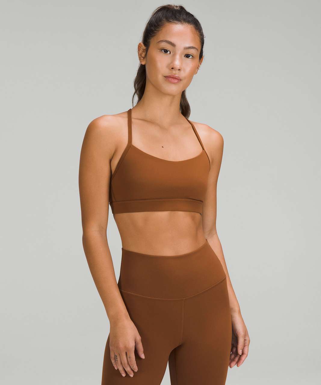 lululemon FLOW Y NULU™ - Sport-BH med lätt stöd - espresso/brun