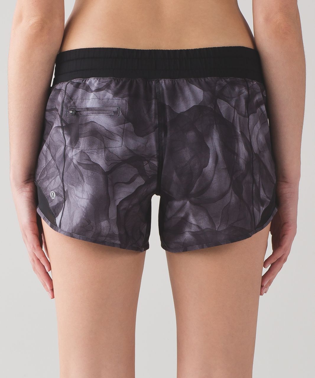 Lululemon Hotty Hot Short (Long 4") - Mini Midnight Tulle Multi Black / Black