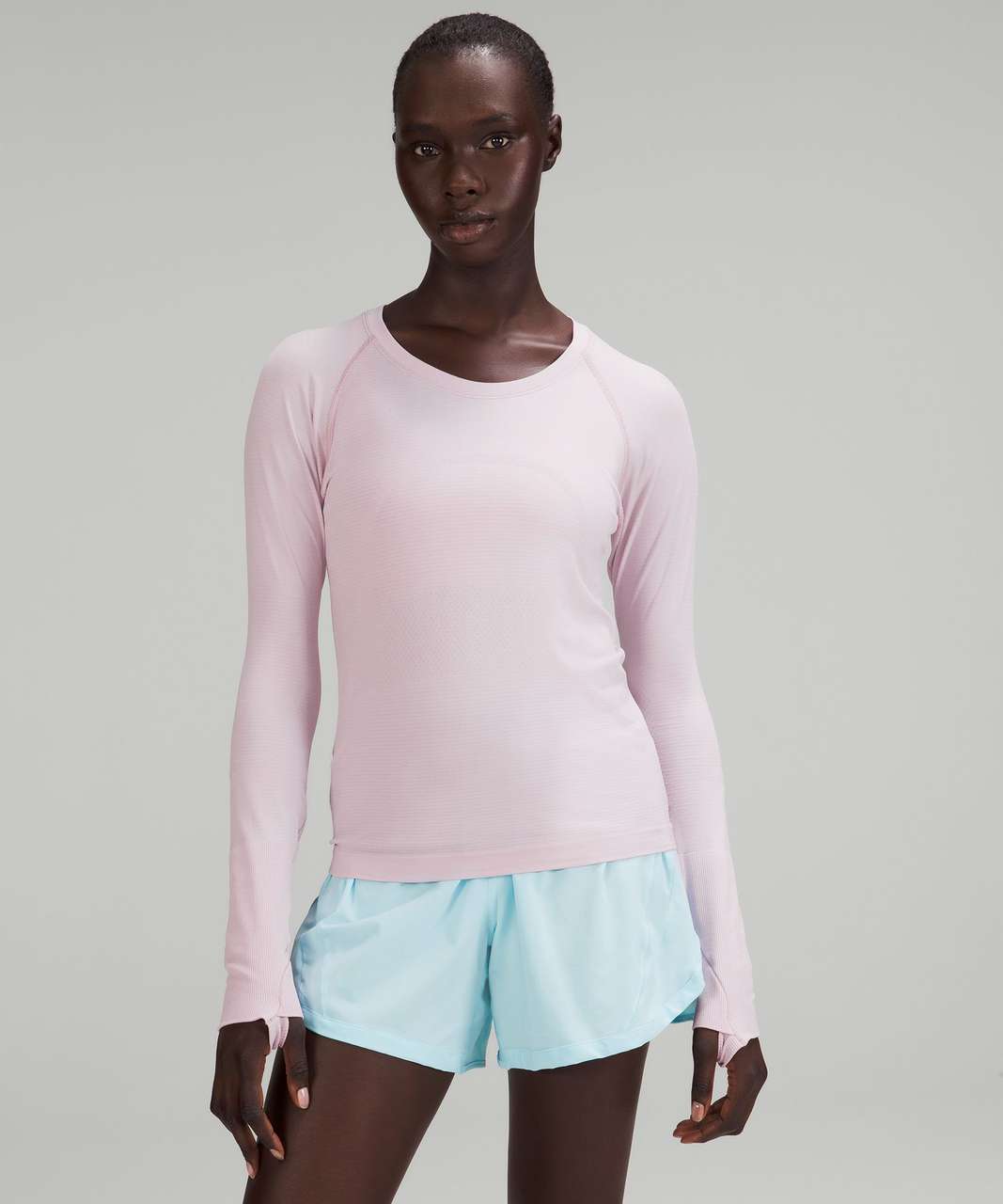 Lululemon Womens Pink Peony/pink Peony Swiftly Tech 2.0 Long-sleeved  Stretch-knit top - ShopStyle