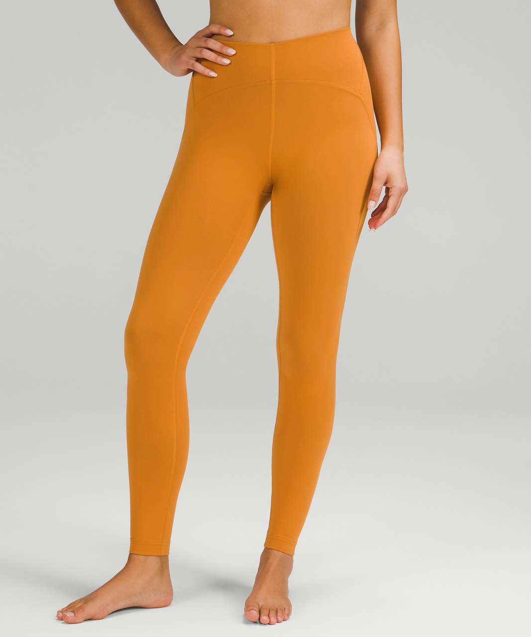 Buy the Lululemon Orange Theory branded long athletic high waist leggings XS